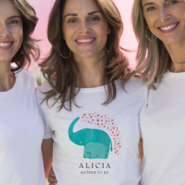 Mutter Elefant und Babydusche Personalisiert T-Shirt