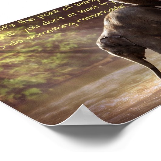 Mutter Elefant und liebes Kalb Poster (Ecke)