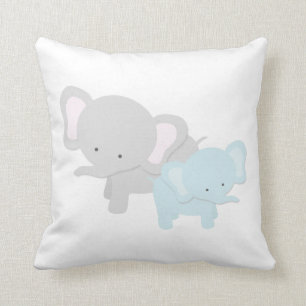 Mutter Elephant u. Baby-Wurfs-Kissen   {lt Pink Kissen