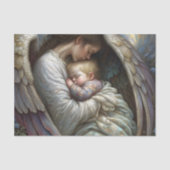 Mutter Engel hält Baby Flügel Découpage Seidenpapier (Vorderseite)
