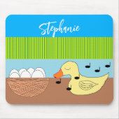 Mutter Ente singt mit ihren Eiern Mousepad (Vorne)