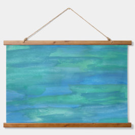 Mutter Erde Abstrakte Farbe Wandteppich Mit Holzrahmen