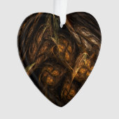 Mutter Erde Abstrakte Kunst AkrylHerz Ornament (Vorderseite)