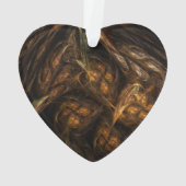 Mutter Erde Abstrakte Kunst AkrylHerz Ornament (Rückseite)