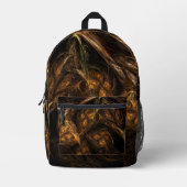 Mutter Erde Abstrakte Kunst Bedruckter Rucksack (Vorderseite)