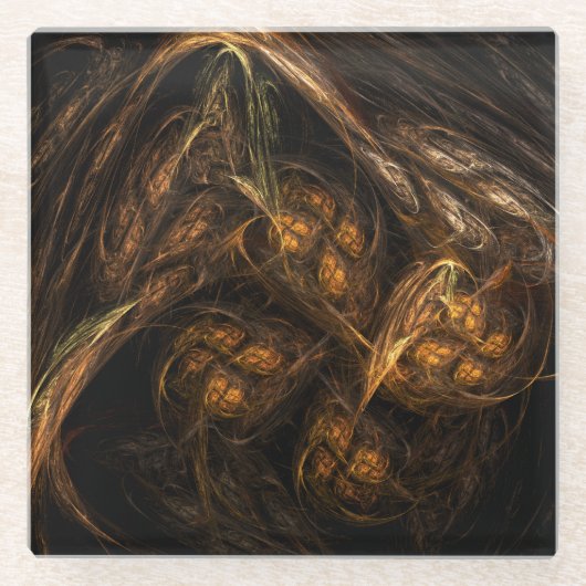 Mutter Erde Abstrakte Kunst Glasuntersetzer (Vorderseite)
