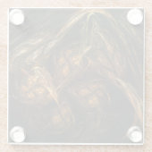 Mutter Erde Abstrakte Kunst Glasuntersetzer (Rückseite)