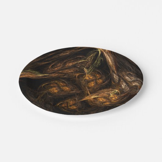 Mutter Erde Abstrakte Kunst Pappteller (Schrägansicht)