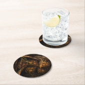 Mutter Erde Abstrakte Kunst Runder Pappuntersetzer (Vor Ort)