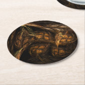 Mutter Erde Abstrakte Kunst Runder Pappuntersetzer (Angewinkelt)