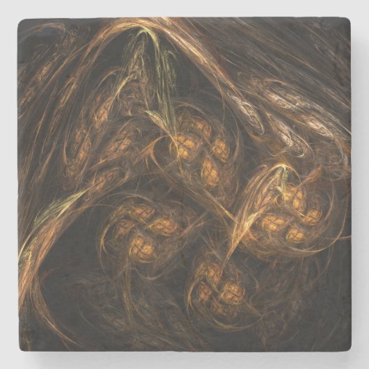 Mutter Erde Abstrakte Kunst Steinuntersetzer (Vorderseite)