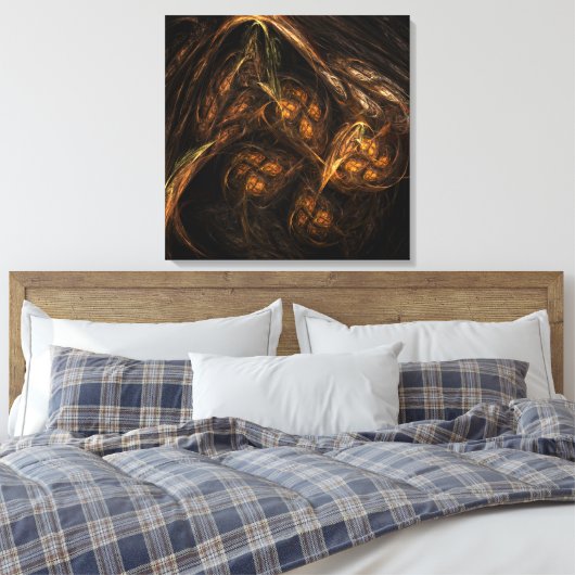 Mutter Erde Abstrakte Kunst ummantelte Canvas Prin Leinwanddruck (Insitu (Schlafzimmer))