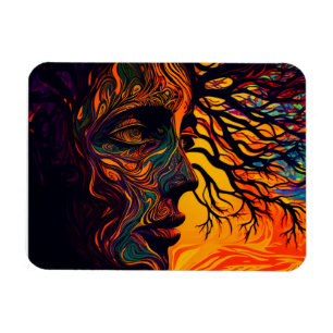 Mutter Erde als Baum Magnet