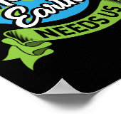 Mutter Erde braucht die Umwelt des Klimawandels Poster (Ecke)