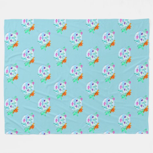 Mutter Erde Fleecedecke (Vorderseite (Horizontal))