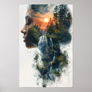 Mutter Erde: Frau als Natur - Poster der Hälfte de