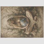 Mutter-Erde-Göttin hält die Welt Seidenpapier (Vorderseite)