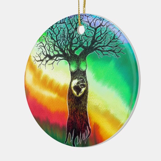 Mutter Erde Keramikornament (Links)