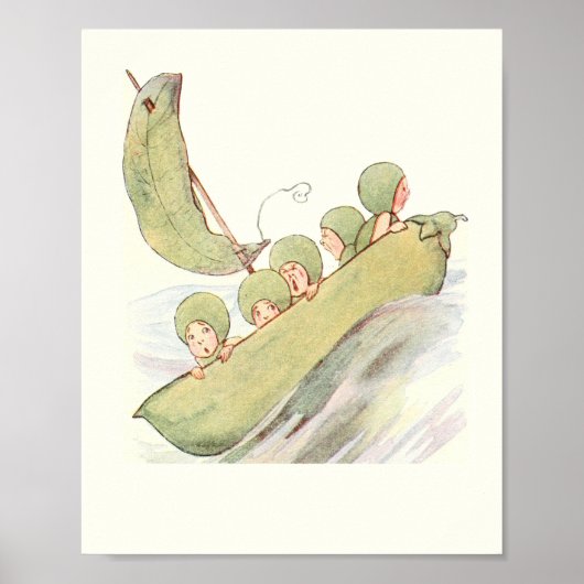 Mutter Erde Kinder - Erbsen in einem Pod Poster (Vorne)