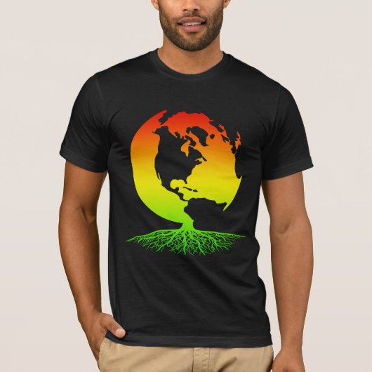Mutter Erde mit Rasta Wurzeln T-Shirt (Vorderseite)