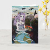 Mutter Erde Notecard Karte (Gelbe Blume)