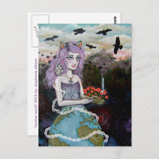 Mutter Erde Postkarte (Vorne/Hinten)
