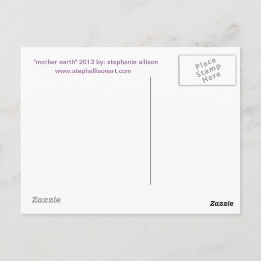 Mutter Erde Postkarte (Rückseite)
