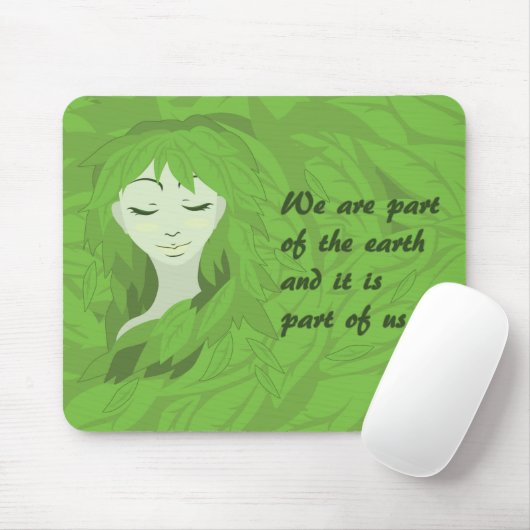 Mutter Erde (Schlafen) Mousepad (Mit Mouse)
