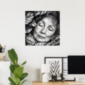 Mutter Erde schläft unter den Blätter Poster (Heimbüro)