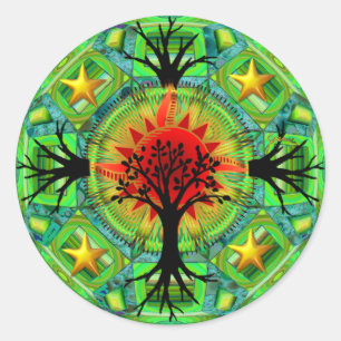 Mutter-Erde-Sticker Runder Aufkleber