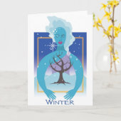 Mutter Erde - Winter Karte (Gelbe Blume)