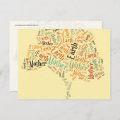 Mutter Erde Wolke in Form von Baum Postkarte (Vorne/Hinten)