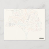 Mutter Erde Wolke in Form von Baum Postkarte (Rückseite)