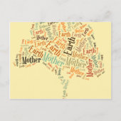 Mutter Erde Wolke in Form von Baum Postkarte (Vorderseite)