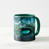 Mutter Erden-grüner göttlicher Waldnatur-Geist Tasse (VorderseiteRechts)
