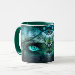 Mutter Erden-grüner göttlicher Waldnatur-Geist Tasse