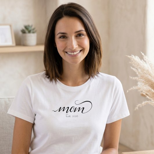 Mutter Erstellte Skript Benutzerdefiniert Schwarz T-Shirt