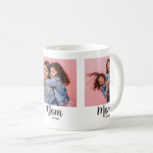 Mutter Erstellte Skript Schwarz 3 Foto Kaffeetasse (VorderseiteRechts)