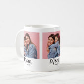 Mutter Erstellte Skript Schwarz 3 Foto Kaffeetasse (Vorderseite Links)