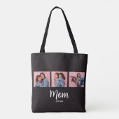 Mutter Erstellte Skript Schwarz 3 Foto Tasche (Rückseite)