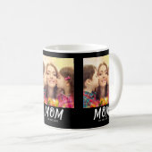 Mutter Erstelltes Skript Schwarzes Foto Kaffeetasse (VorderseiteRechts)