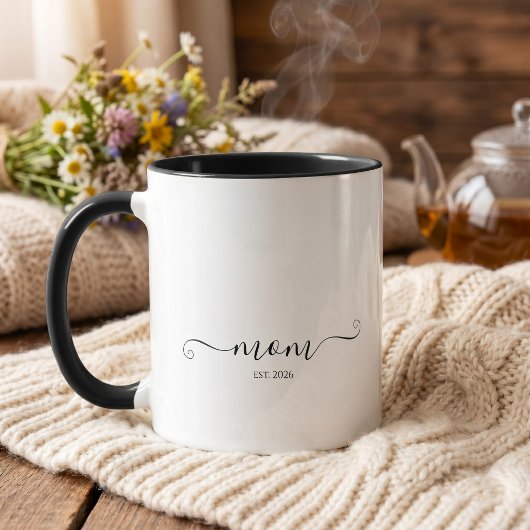 Mutter Established Schriftart Custom Jahr Mutter Tasse