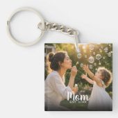 Mutter Etabliert Foto-Erinnerungsgeschenk Schlüsselanhänger (Vorderseite)