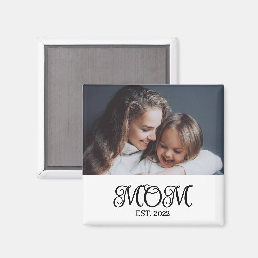 Mutter etabliert Foto Muttertag Geschenk Magnet (Vorderseite/Rückseite)