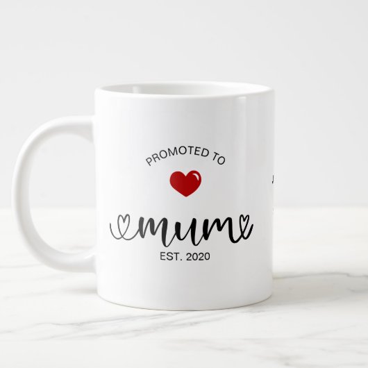 Mutter etabliert zur Mama befördert Jumbo-Tasse (Links)