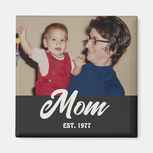 Mutter etablierte Foto Muttertag Magnet (Vorne)