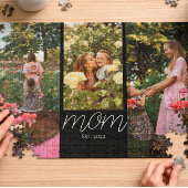 Mutter etablierte Modern Script 3 Foto Puzzle