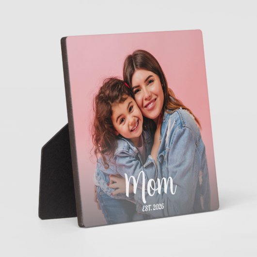 Mutter etablierte modernes Skriptfoto Fotoplatte (Vorderseite)