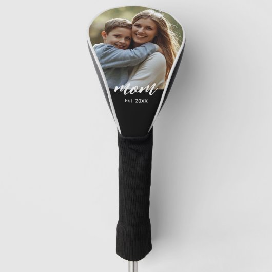 Mutter etablierte modernes Skriptfoto Golf Headcover (Vorderseite)