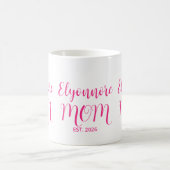 Mutter etablierte rosa Schriftname Kaffeetasse (Mittel)